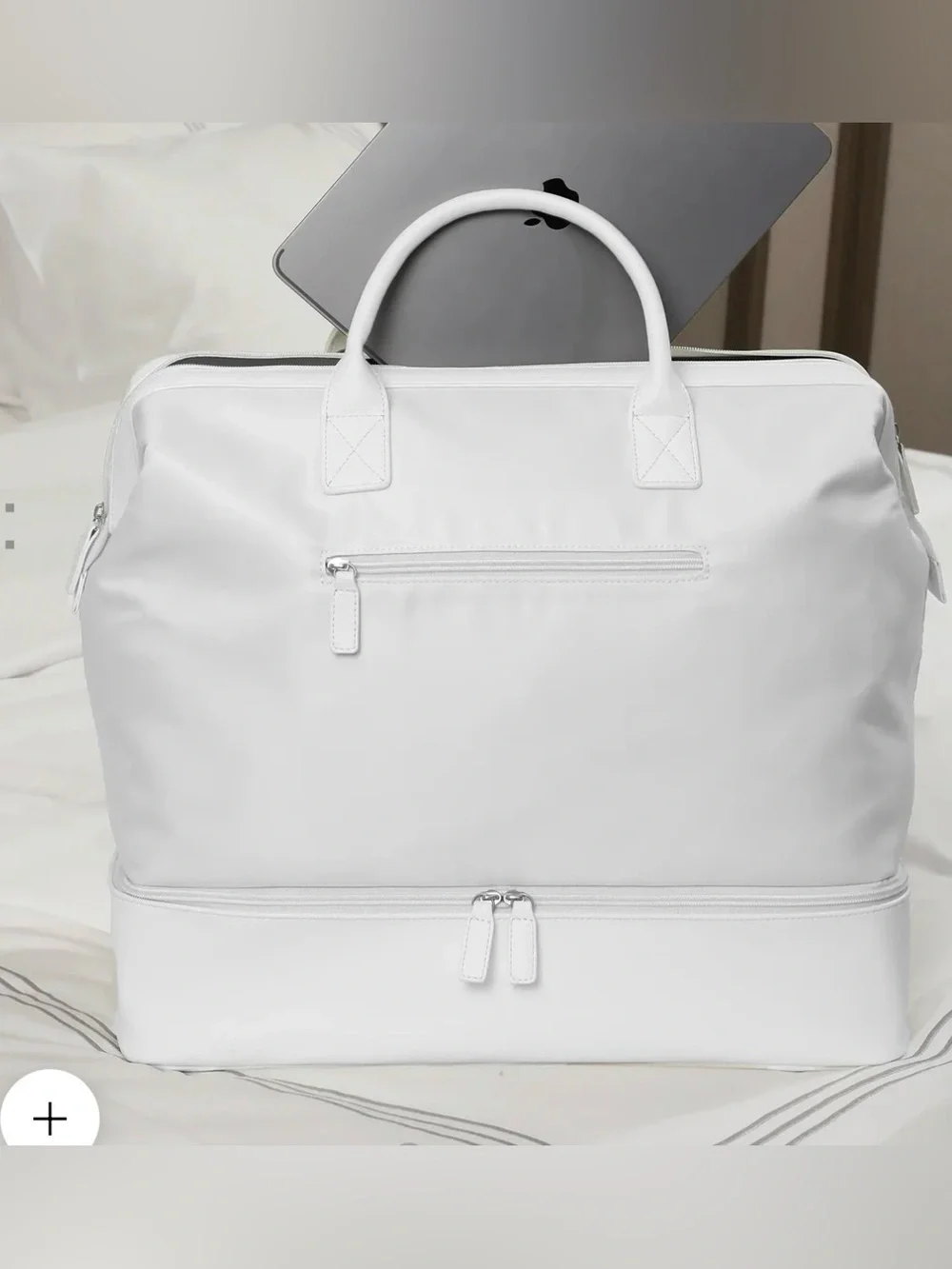 White Travel Backpack - Weekend bag